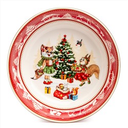 САЛАТНИК LEFARD "ЕЛКА" 15,5*15,5*5 СМ 600 МЛ КРАСНЫЙ (КОР=48ШТ.)