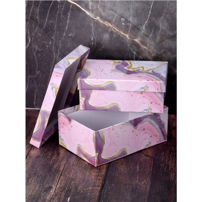 Набор подарочных коробок 3 в 1 «Amethyst», pink, 18*12*7-21*14*8.5-23*16*9.5
