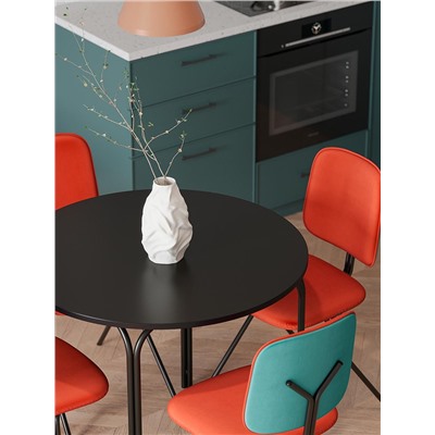 Стул Ror, Y, велюр, черный/темно-красный/зелено-синий