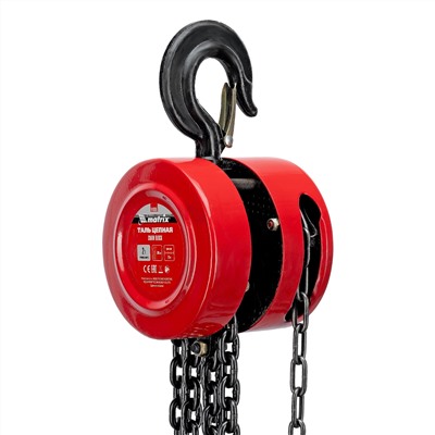 Таль цепная, 2 т, H подъема 2.5 м, расстояние между крюками 380 мм Matrix
