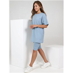 Велосипедки Луссо серо-голубой ИвК