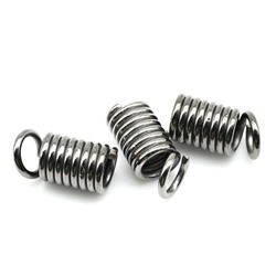 Концевик для шнурков 3,5мм, цв.черный никель 4,5*7мм