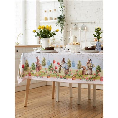 Скатерть Доляна Easter garden, 145×180 +/- 3 см, 100% п/э