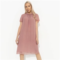 Платье с декоративным воротником, Мечтательная (розовый)