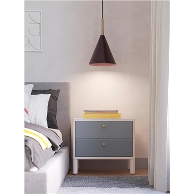 Тумба прикроватная Saga, Hordur, 55х40х50 см, белая