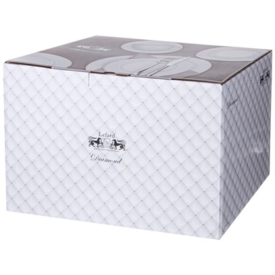 СЕРВИЗ СТОЛОВЫЙ LEFARD  "ДИАМАНД ГОЛД" НА 6 ПЕР. 23 ПР. (КОР=2НАБ.)