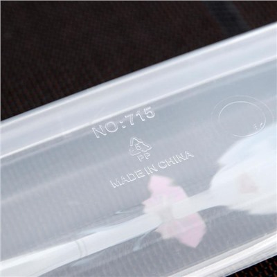 Футляр для столовых приборов Доляна, 24×7.5×3.8 см, прозрачный, рисунок МИКС