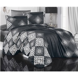 2 сп. Евро Комплект Постельного Белья Cotton Saten Hayra - Altınbaşak