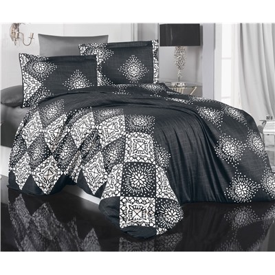 2 сп. Евро Комплект Постельного Белья Cotton Saten Hayra - Altınbaşak