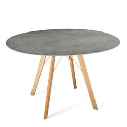 Стол SHT-TU9/TT21-6 100/75 керамика
                        прозрачный лак / гранитно-серый