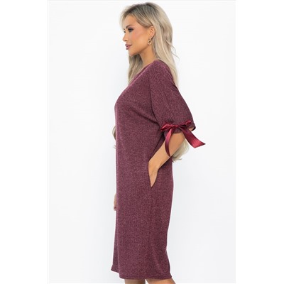 Платье трикотажное Кайла (бордовое) П14782-10М