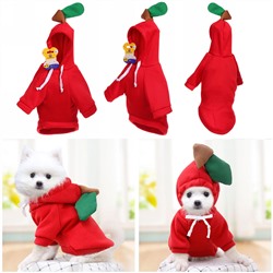 Кофта-толстовка для собаки "Wonderful style-Яблоко" с капюшоном, размер 2XL (62*45*26см) Ultramarine