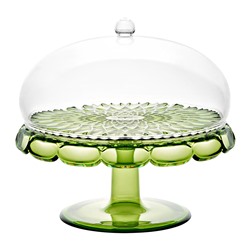 Блюдо для торта с крышкой Vanity, Ø30 см, зеленое