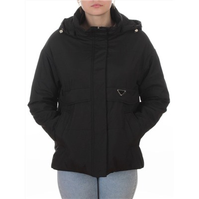 7060 BLACK Куртка демисезонная женская (100 гр. холлофайбер)