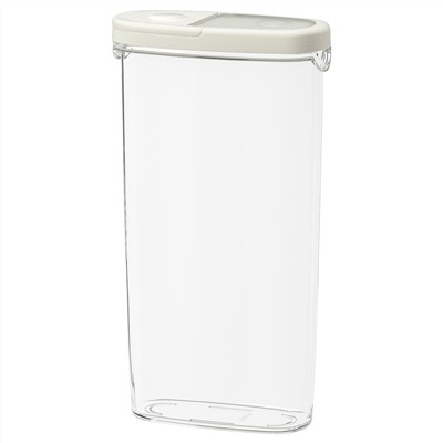 IKEA 365+, Vorratsbehälter mit Deckel, transparent/weiß,, 2.3 l