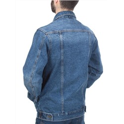 5925 BLUE Куртка джинсовая мужская JEANS FASHION (80% хлопок, 15% полиамид, 5% спандекс)