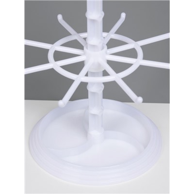 Подставка для украшений QF «Карусель», универсальная, 16×16×28 см, белая