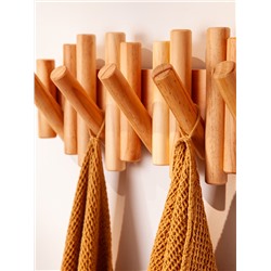 Полотенце банное из умягченной вафли цвета охры из коллекции Essential, 70x140 см