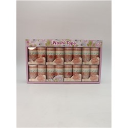 Набор декоративного скотча 10 шт. "Flower power", orange, шоу-бокс 8 шт.