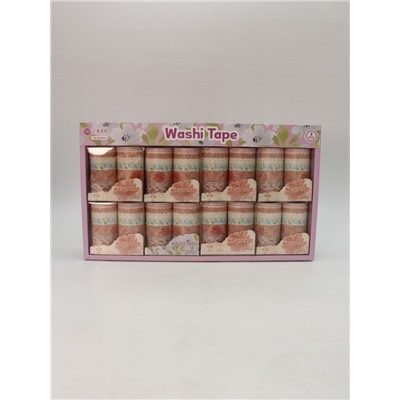 Набор декоративного скотча 10 шт. "Flower power", orange, шоу-бокс 8 шт.