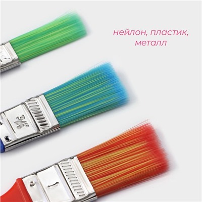 Набор кондитерских кисточек Доляна «Радуга», 3 шт.