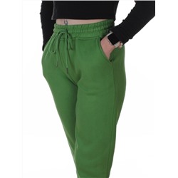 2510-K GREEN Брюки спортивные утепленные женские (85% хлопок, 10% полиэстер, 5% спандекс)