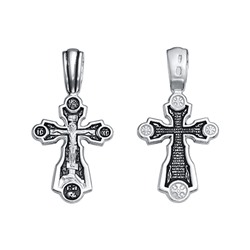 Крест из серебра литье частичное чернение