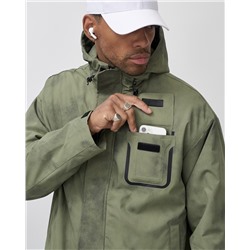 Куртка спортивная мужская весна осень цвета хаки 25473Kh