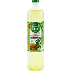 Масло Здоровое меню Подсолнечное Рафинированное с ОЛИВКОВКОВЫМ 0,9л