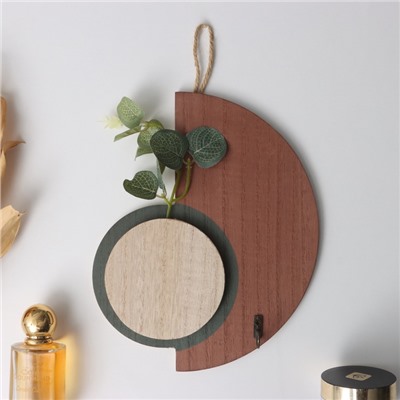 Настенные крючки декоративные «Абстракция. Половина круга и круг», дерево, 1.5×19×23.5 см