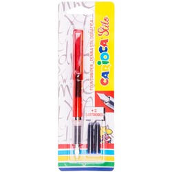 Ручка перьевая Carioca "Stilo", 3 картриджа, корпус ассорти, блистер