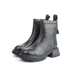 04-M3-L860 BLACK Ботинки зимние женские (натуральная кожа, натуральный мех)