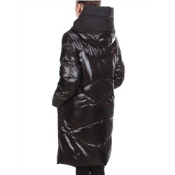 2235 BLACK Пальто женское зимнее AKIDSEFRS (200 гр. холлофайбера)