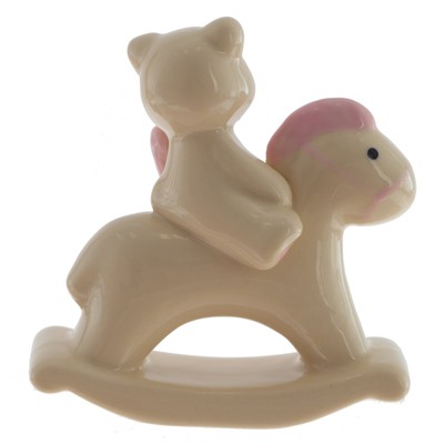 Фигурка декоративная "Мишка на лошадке", L8 W3,5 H8,5 см, 2в.