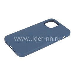 Задняя панель для  iPhone 12/12 Pro 6.1"  Силикон матовый (синяя)