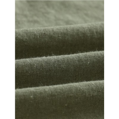 Простыня на резинке SL Home Linen collection 140*200+30 см , цв.зелёный, лён30%/хлопок70%