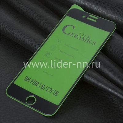 Защитное стекло на экран для  iPhone7/8 CERAMICS (без упаковки) черное