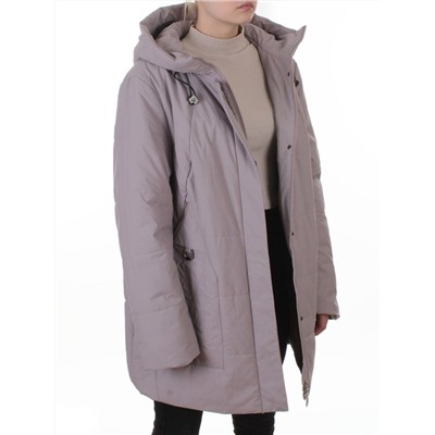 B-617 PINK/GREY Куртка демисезонная женская (100 гр. холлофайбер)