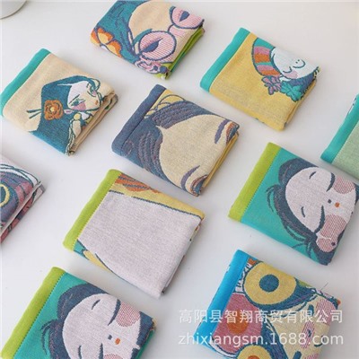 Gauze cotton scarf, soft wet wipes for face washing, children's towel, Chinese style