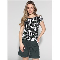 Женский костюм с шортами Лето / Зеленый