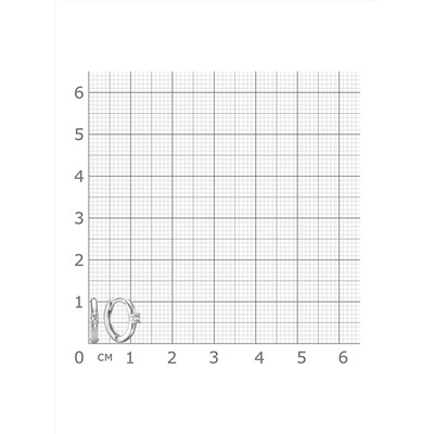Серьги с фианитом родированные серебро 925*