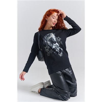 8575 футболка с дл.рукавом унисекс