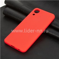 Задняя панель для Samsung Galaxy  A03 Core Силикон матовый (красная)