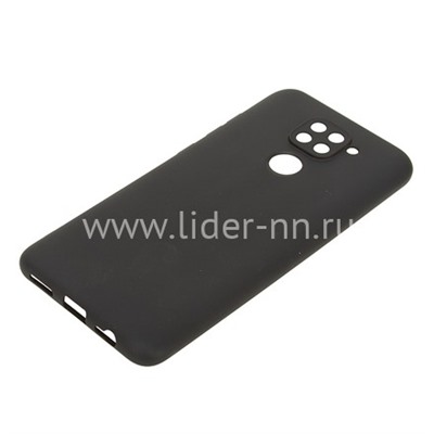 Задняя панель для Xiaomi  Redmi Note 9 Силикон матовый (черная)