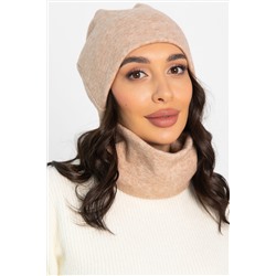 Комплект шапка шестиклинка и снуд (бежевый) ШШС3-23М