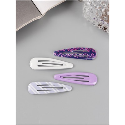 Невидимки для волос «Флора», набор 8 шт., нежность, 5 см, МИКС