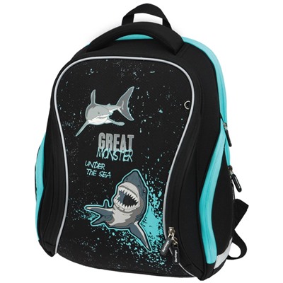 Ранец Berlingo Nova "Sea monster" 37*28*18см, 2 отделения, 2 кармана, анатомическая спинка