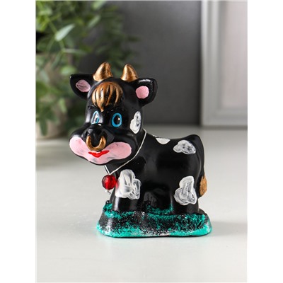 Копилка для денег «Бычок», гипс, 11.5×10×6.5 см, чёрный