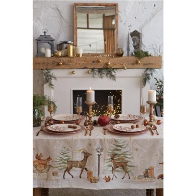 Набор новогодний «Этель» Christmas forest: скатерть 150×180 ±3 см с ГМВО, салфетка 40×40 см - 8 шт.