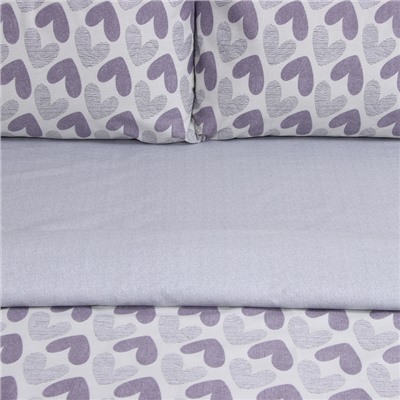 Постельное бельё LoveLife евро Love, 200*217см,225*240см,50*70см-2шт,100%хлопок, сатин, 125г/м²